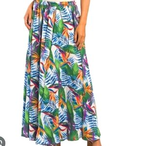 Rachel Zoe Tropical Print Maxi Skirt Size S NWT